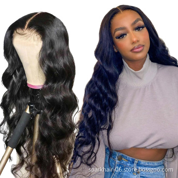 Cuticle Aligned Virgin Brazilian Hair Transparent Swiss Lace 13X6 Deep Parting HD Lace Frontal Wig Body Wave 4x4 13x4 Lace Wigs